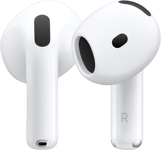 Apple AirPods 4 Écouteurs sans fil, écouteurs Bluetooth, avec Réduction active du bruit, Audio adaptatif, mode Transparence, Audio spatial personnalisé, boîtier de charge USB-C, recharge sans fil